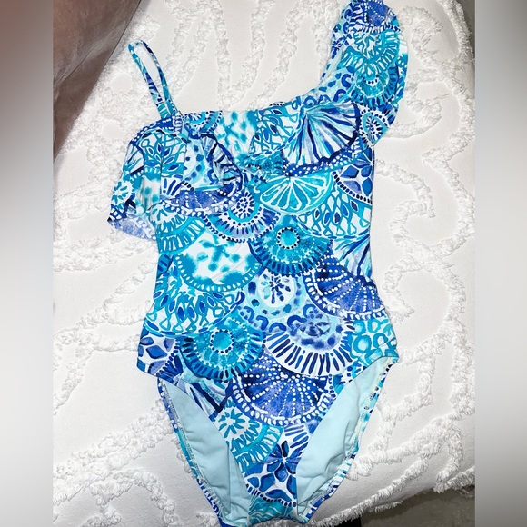 NWT Lilly Pulitzer 4 Flamenco One Piece Swimsuit Multi Splendor in the